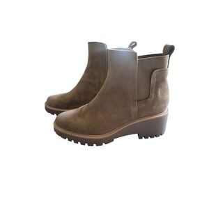 Dolce Vita Haily Taupe Suede Chelsea Lug Sole Ankle Boots Mens 10M